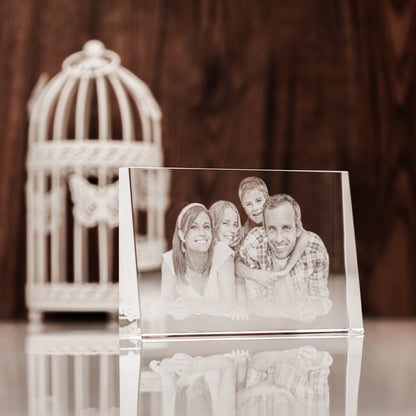 Family Photo Crystal Wedge