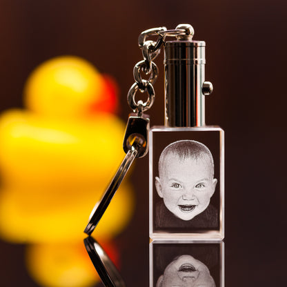 Photo Crystal Keyring with LED