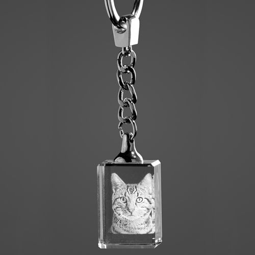 Laser engraved Pet photo Keyring